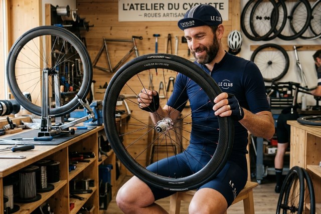 Roue carbone artisanale